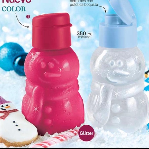 Tupperware Kids Eco Bottle 350 ml each Snowman (2) - Picture 5 of 8